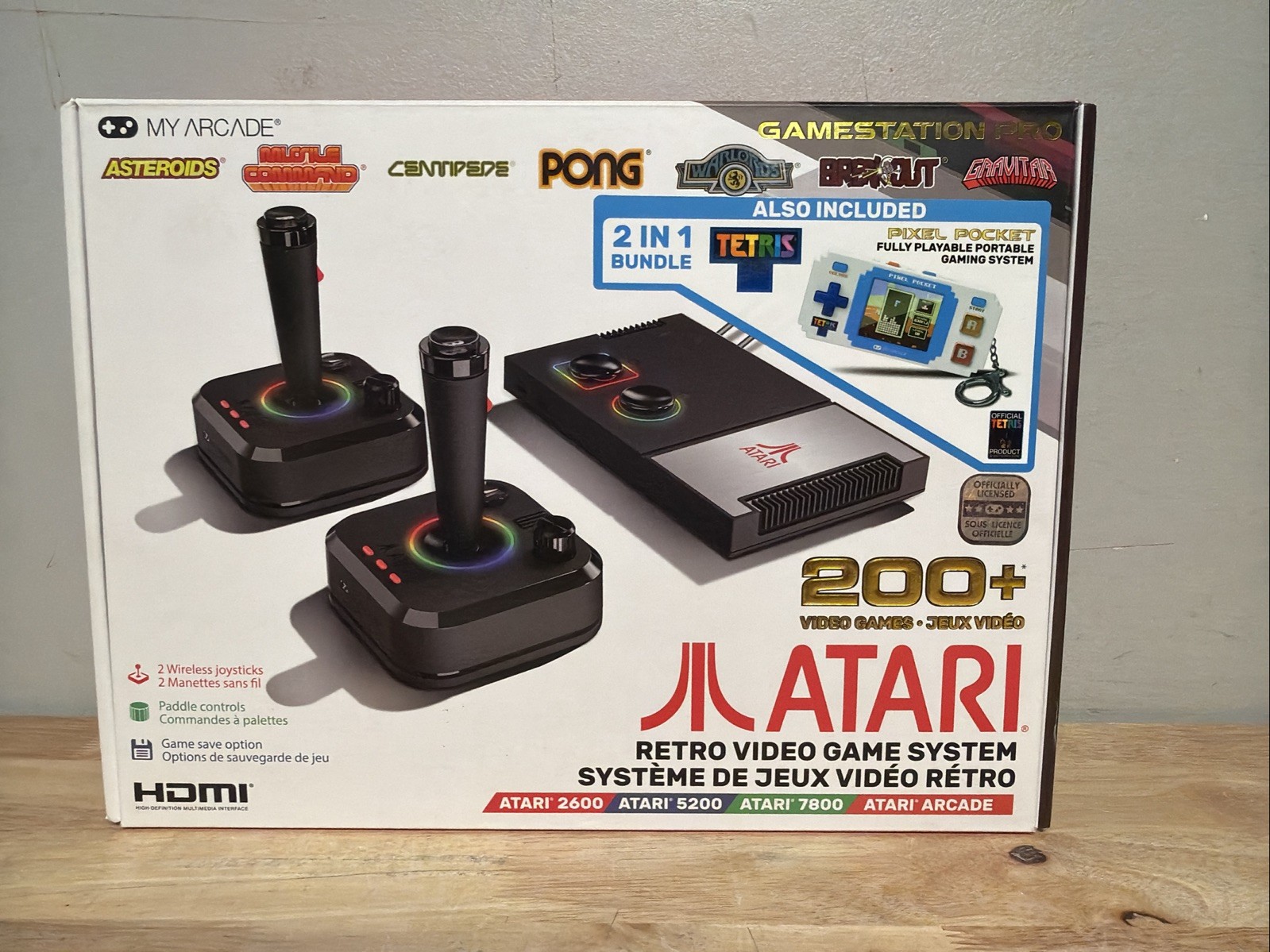 My Arcade Atari Gamestation Pro Console with 200+ Video Games System 2 Joysticks