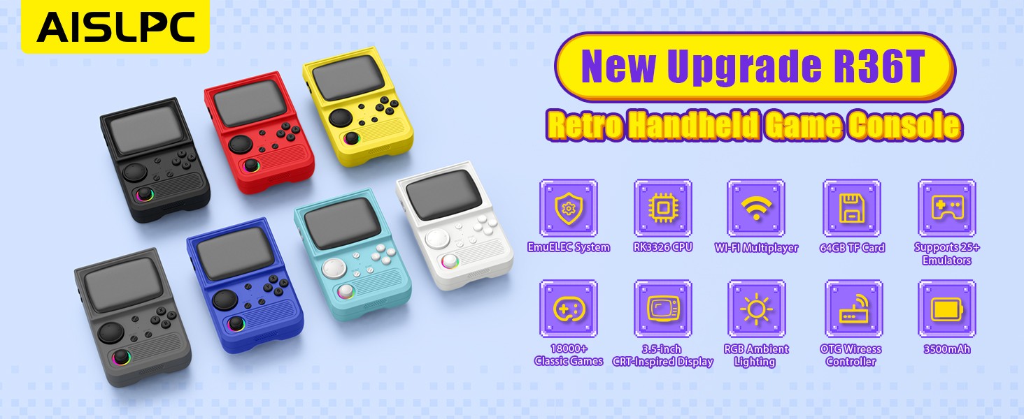 Retro TV Handheld Game Console 3.5” IPS Screen 22000