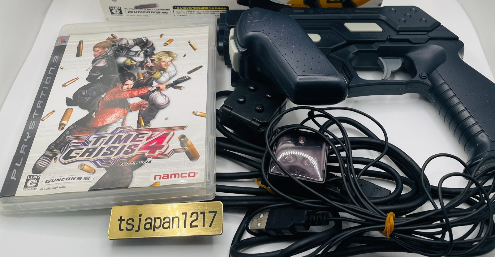 PS3 TIME CRISIS 4 Guncon3 LED Marker PlayStation3 with Box BANDAI NAMCO GAMES