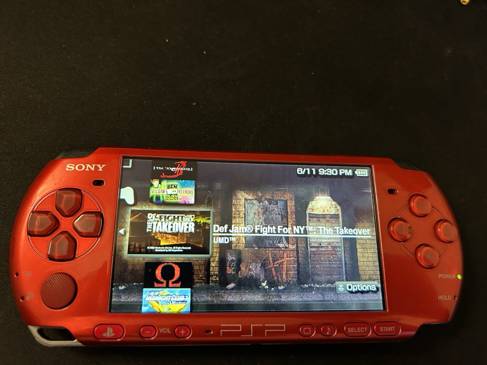 Sony PSP 3000 Red Handheld System Wi-Fi Region Free 480p (PSP-3000)