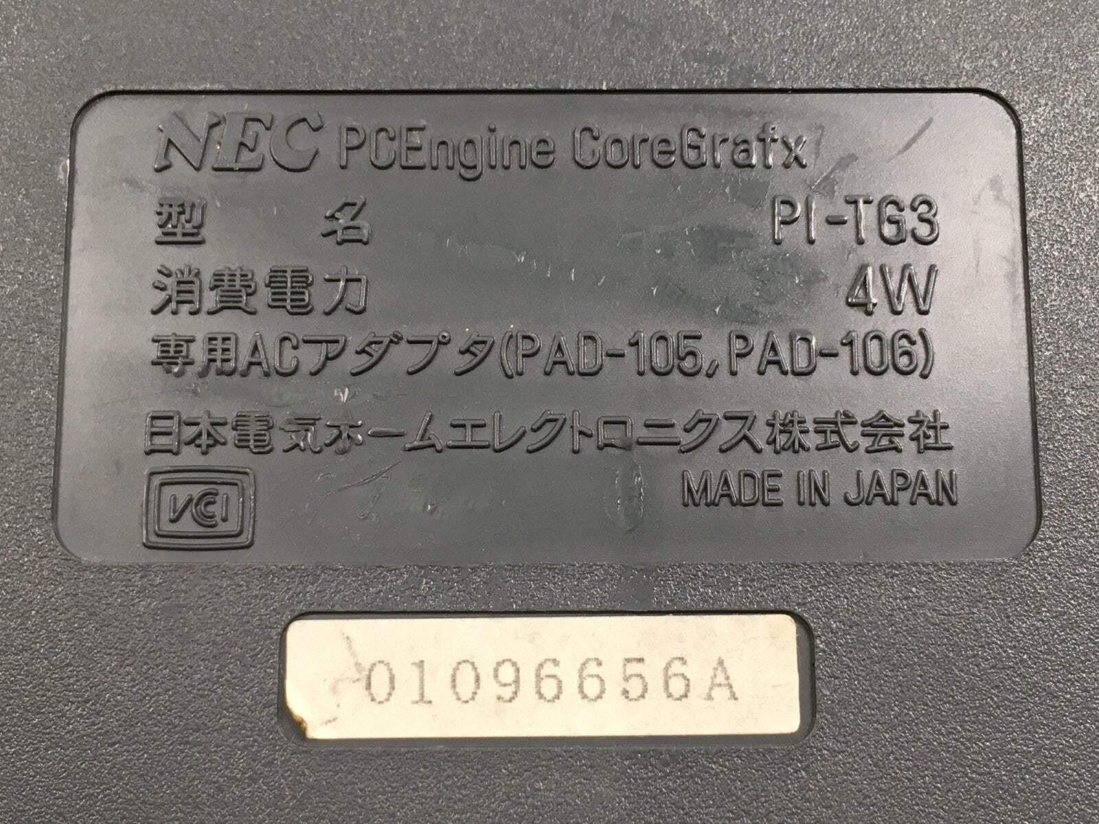 PC Engine CoreGrafx TurboGrafx Console Japan – Tested Working DL5714