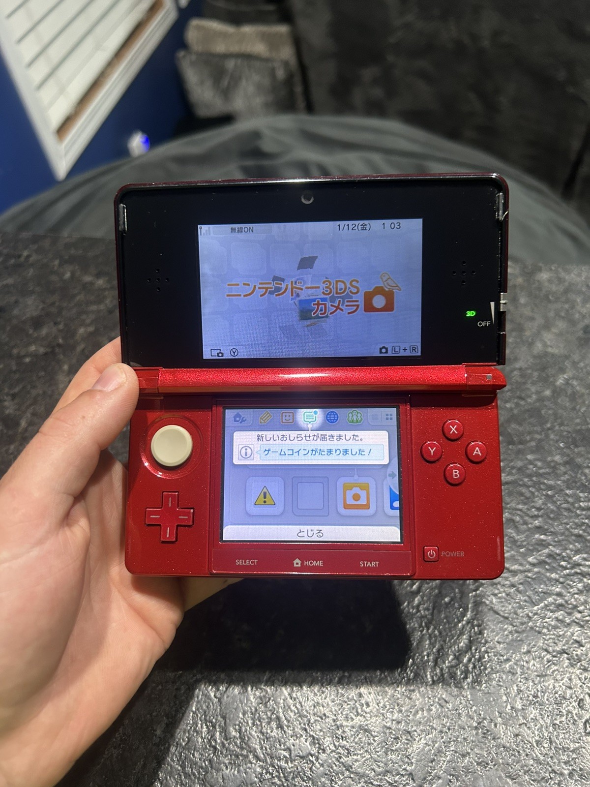 Nintendo 3DS Red Console Working Tested CTR-001 Japan