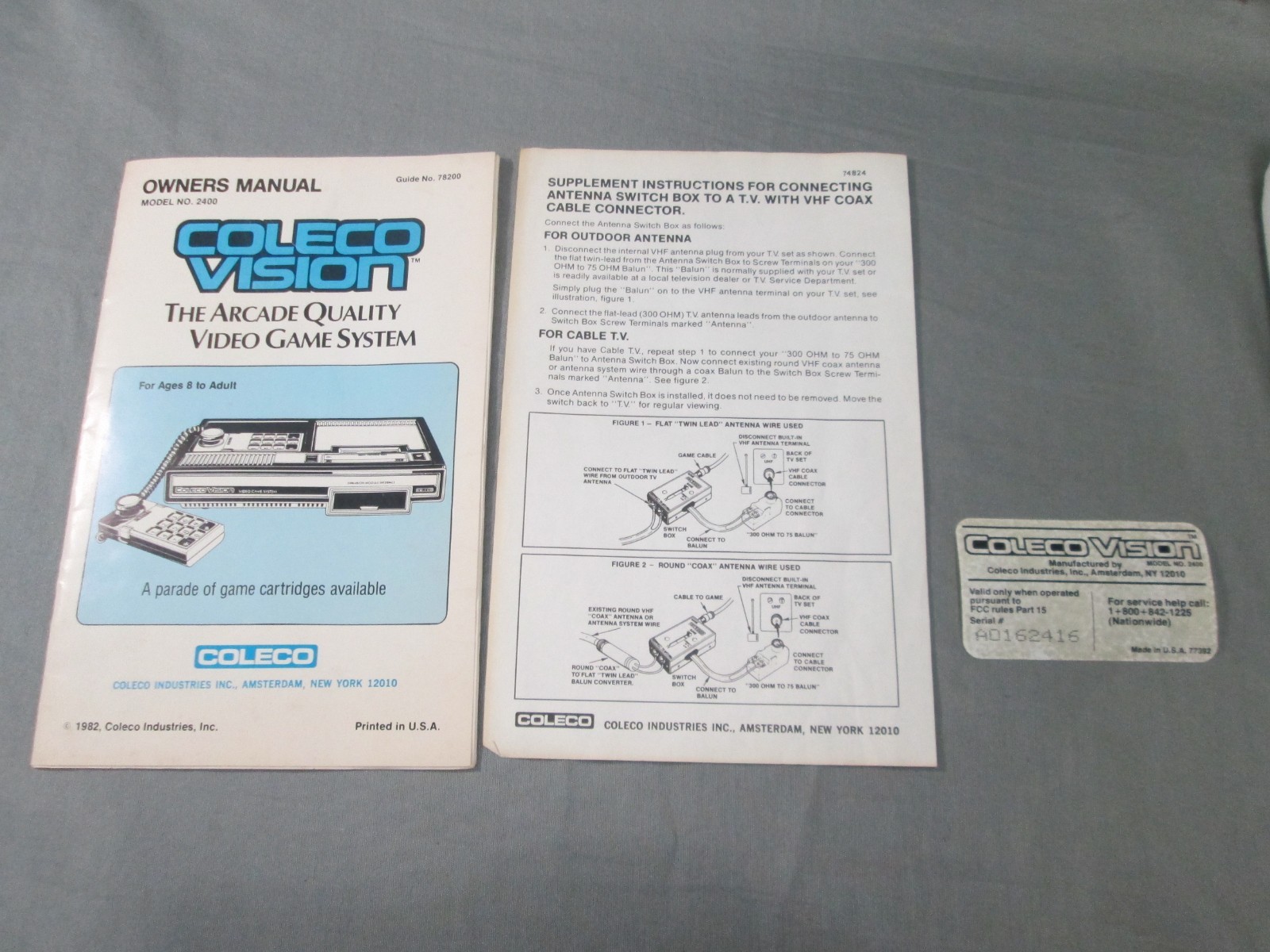 Coleco Vision CONSOLE CIB Complete w/ Box & Inserts TESTED Vintage 1982 #1