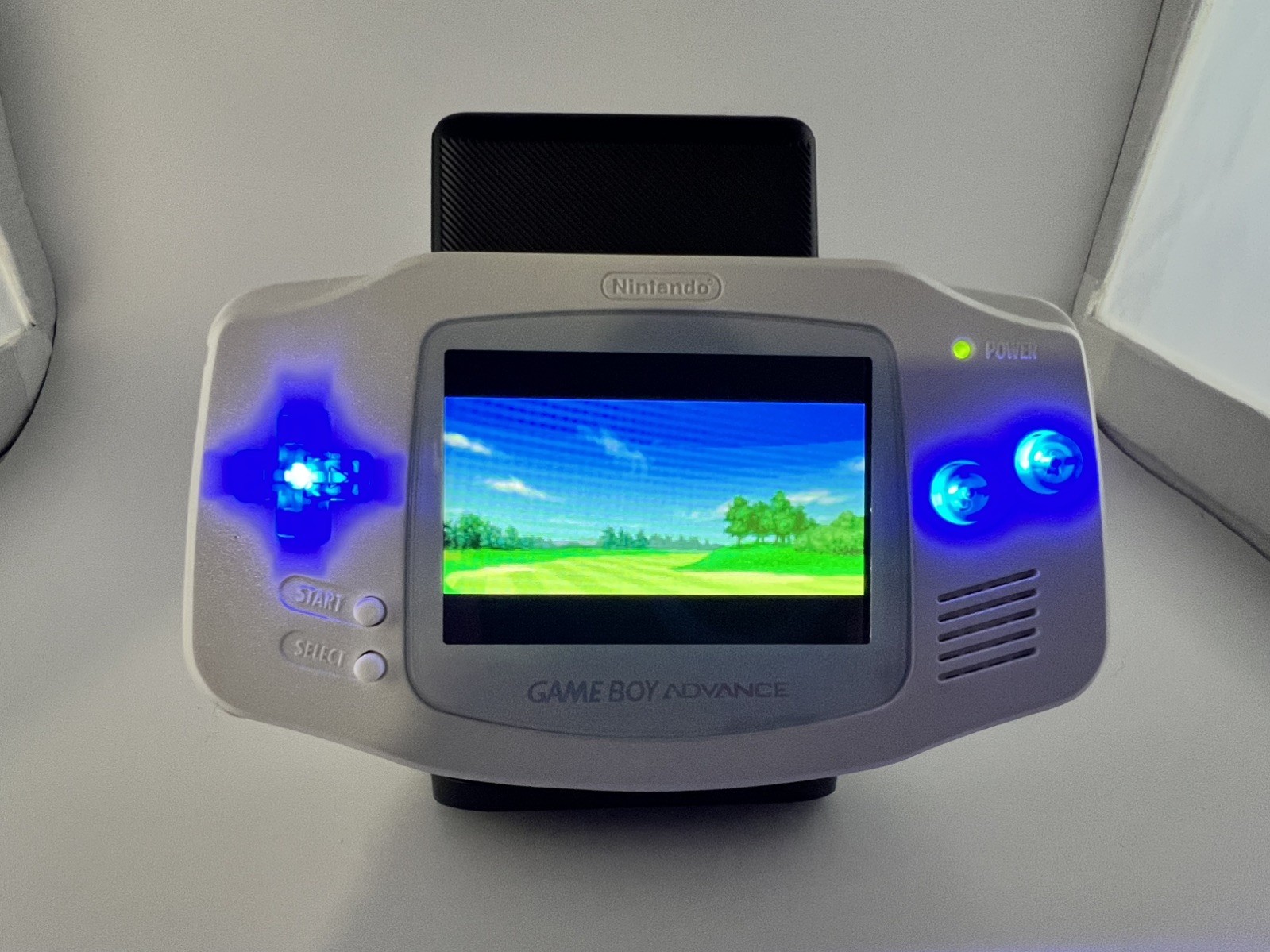 Nintendo Game Boy Advance – IPS Backlit V5 LCD + Mario Golf & 26 Emulated Games