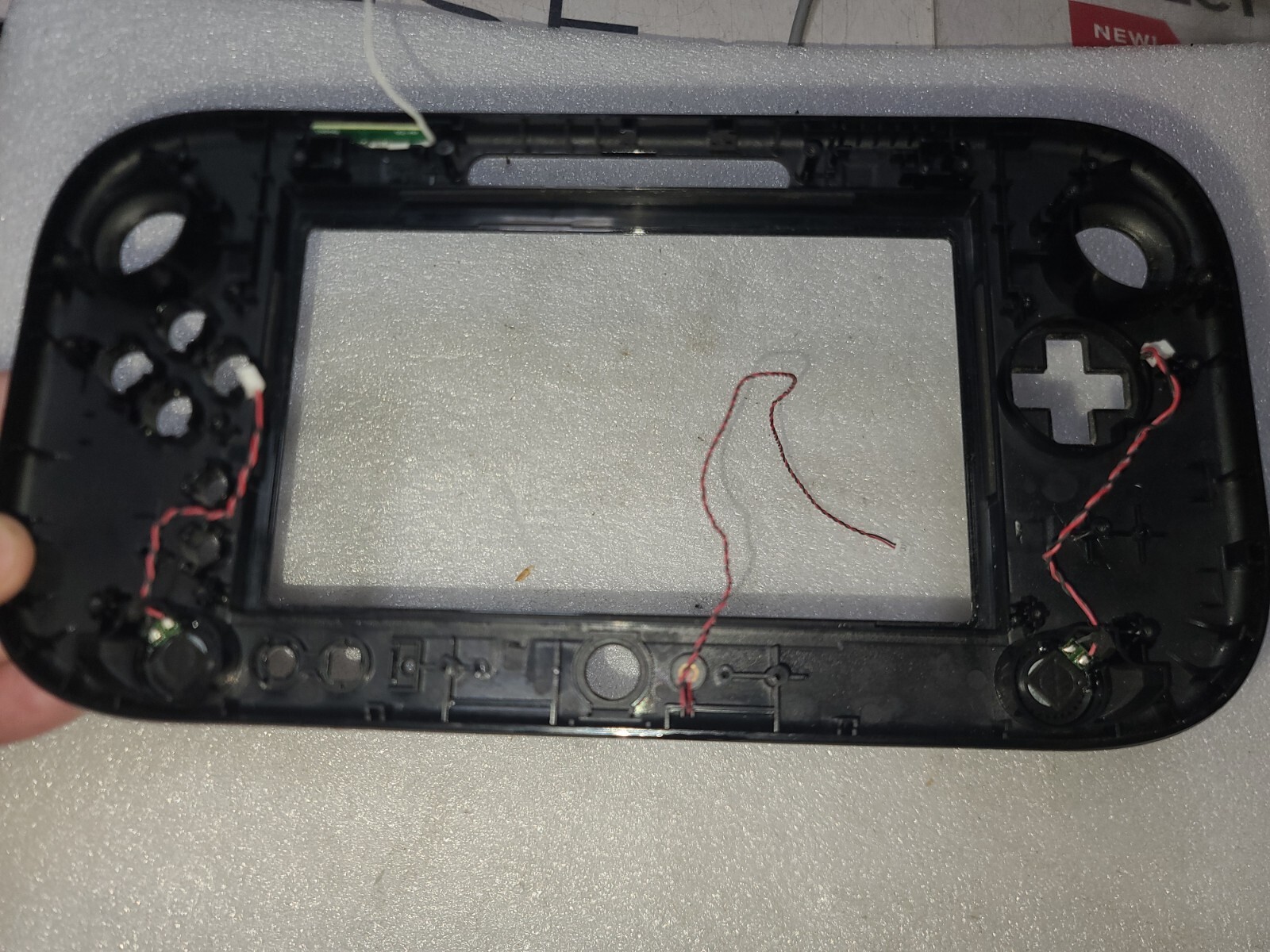 Nintendo Wii U Black Gamepad EMPTY Front Cover ONLY-Just OK Cosmetic-READ ALL