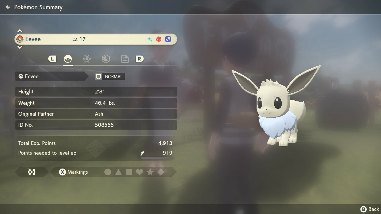 Pokemon Eevee Shiny 6iv Alpha Mark Non Shiny Best Stats Legends Arceus