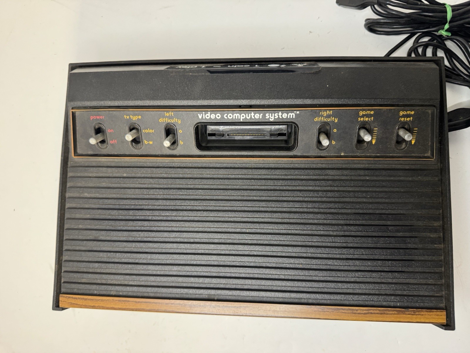 Atari 2600 Console Bundle with Controllers Cables and 12 Games TESTED