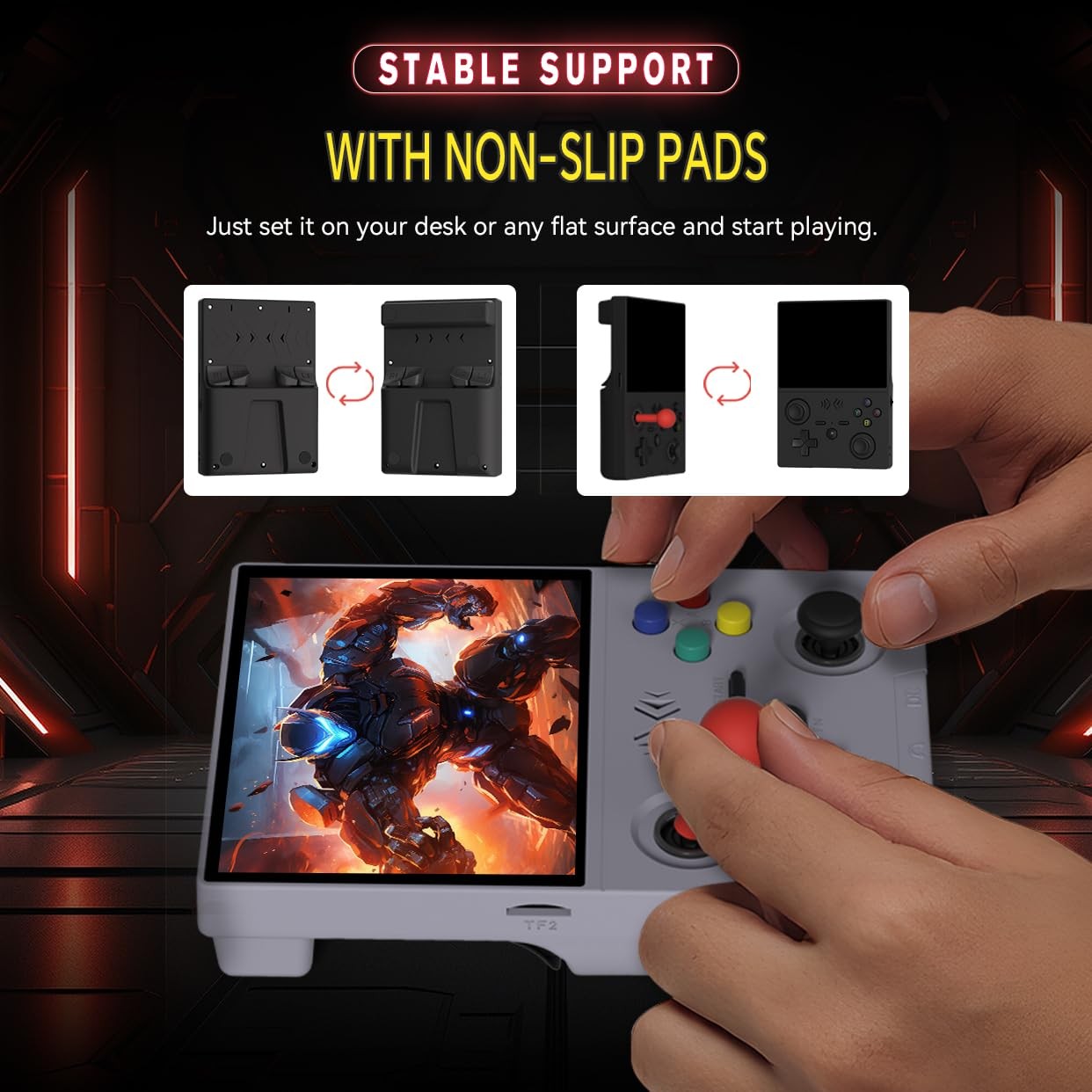 Newest XF45V Retro Handheld Game Console, 4.5″ IPS 1024*768 Screen Portable V…