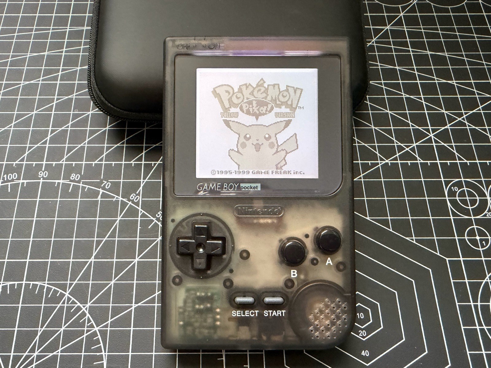 Nintendo Game Boy Pocket GBP Mod Backlight W/ New Shell Glass Lens – Smoky Black