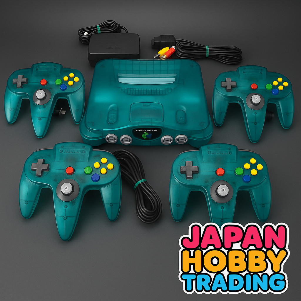 Nintendo 64 Clear Blue N64 Chose Controller Cables Region Free Tested