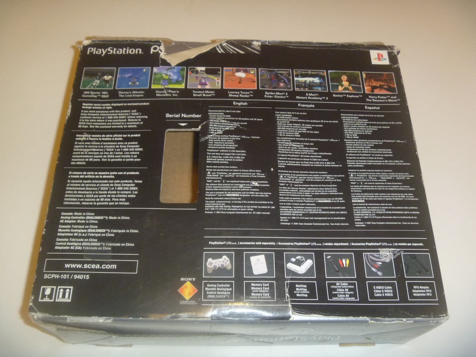 Sony Playstation 1 PS1 PSOne System Console White SCPH-101 In Box Good Shape