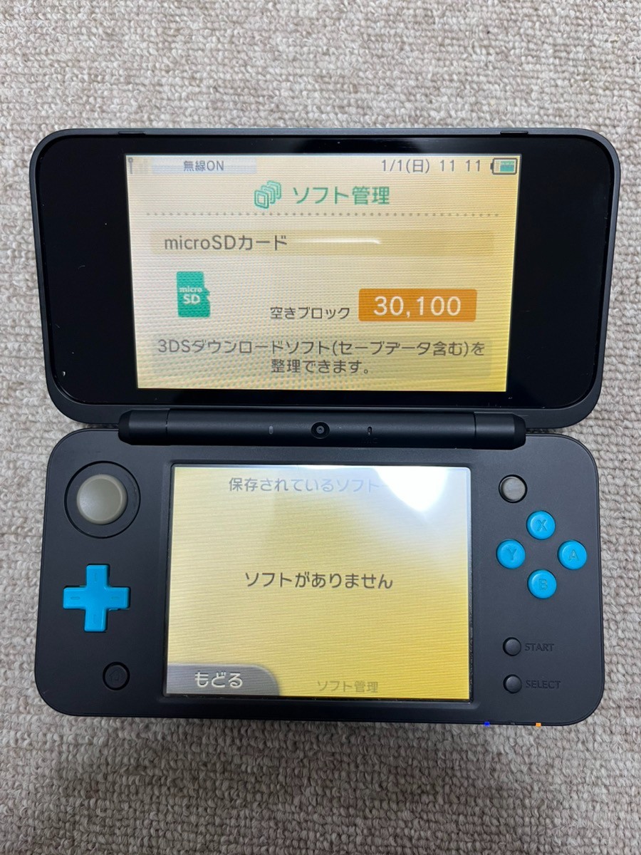 New Nintendo 2DS XL LL Black Turquoise Console Japanese B823