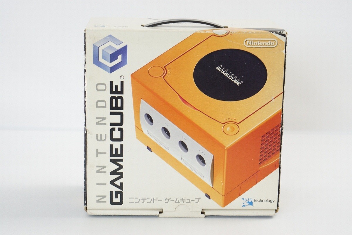Gamecube Orange Console Boxed DOL-001JP For Japan Game Tested System DN11110503