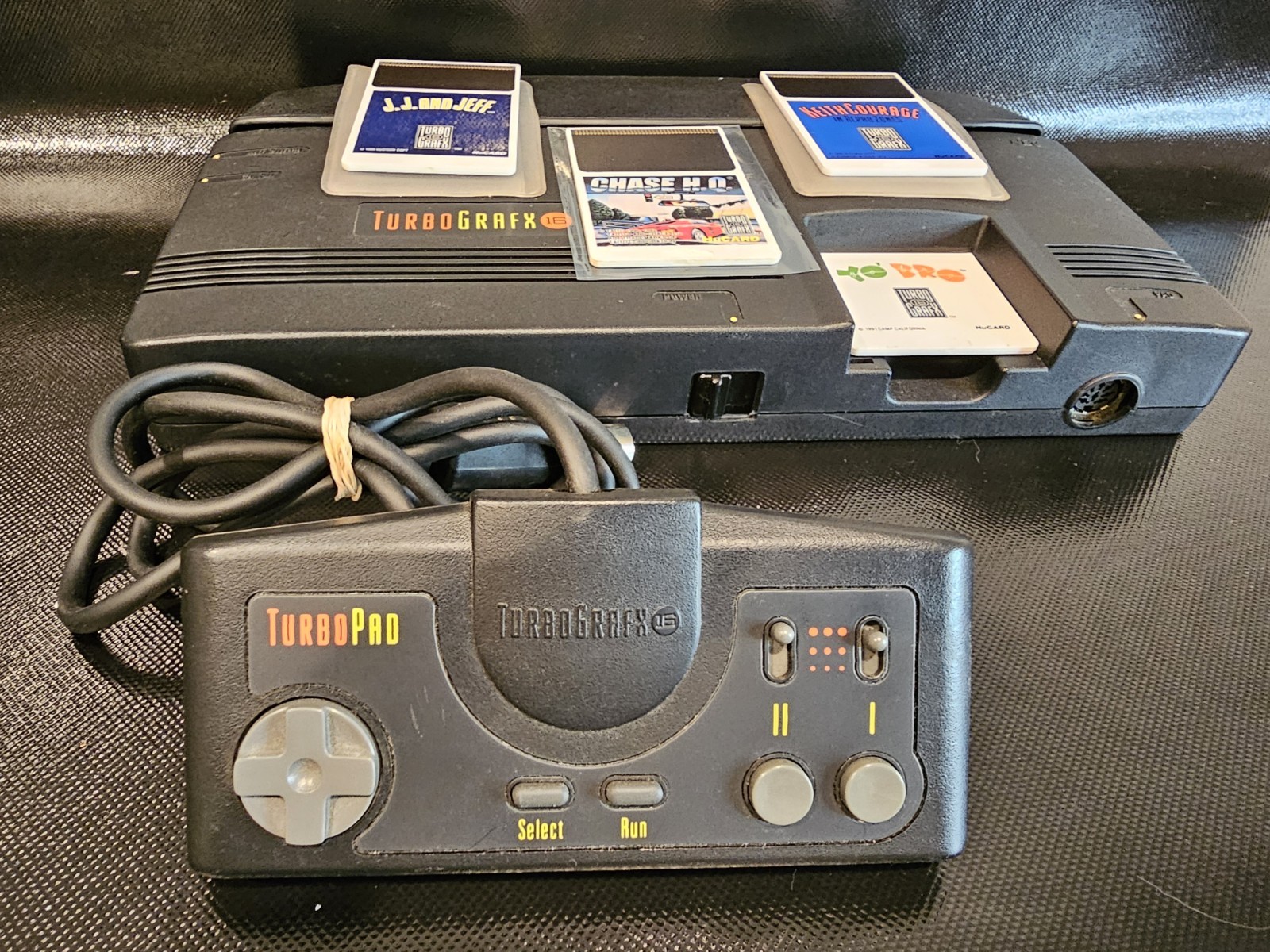 Turbo Grafx 16 Console Bundle With 4 Games Tested And Works