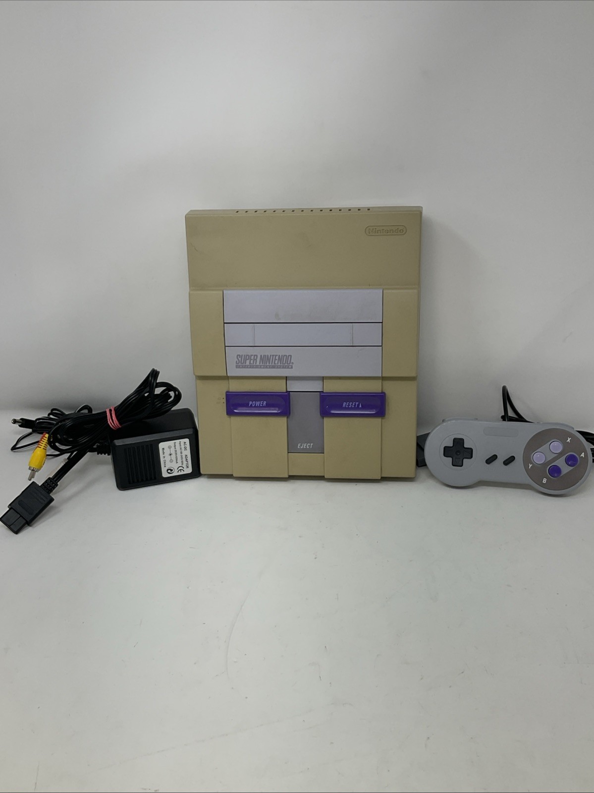 Super Nintendo- SNES – Home Console – Gray – Tested – Working