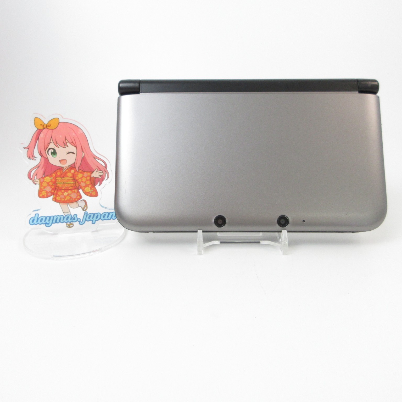【Excellent】Nintendo 3DS LL XL Silver x Black Console ONLY Japanese Edition #DEN0