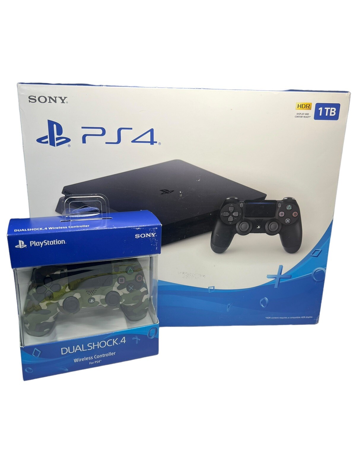 Sony PlayStation 4 Slim- Jet Black. No Original Controller Or Box. Recycle Box