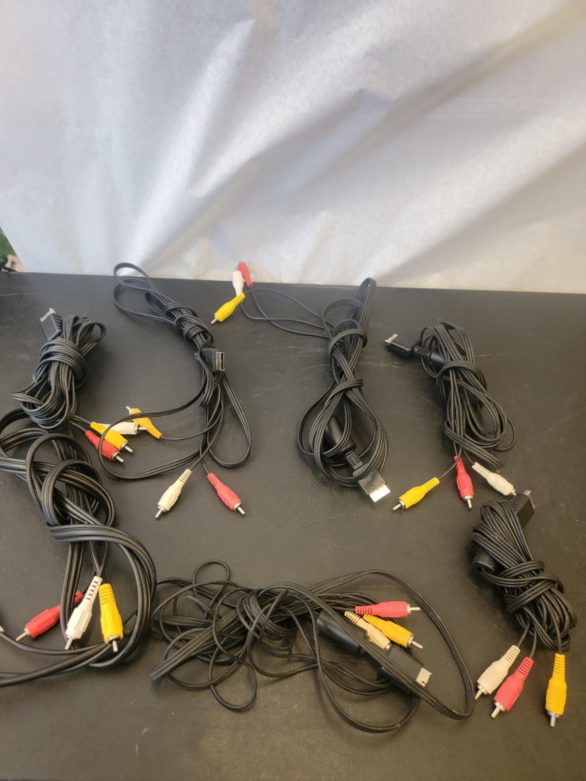 Lot Bundle PS2 (Untested) 4 Controllers 6 PS2 OEM A/V Cable 4 Power Supply OEM