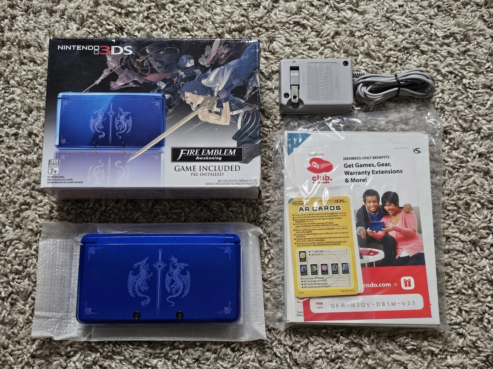 OPEN BOX Fire Emblem Awakening Nintendo 3DS Limited Edition Blue Console System