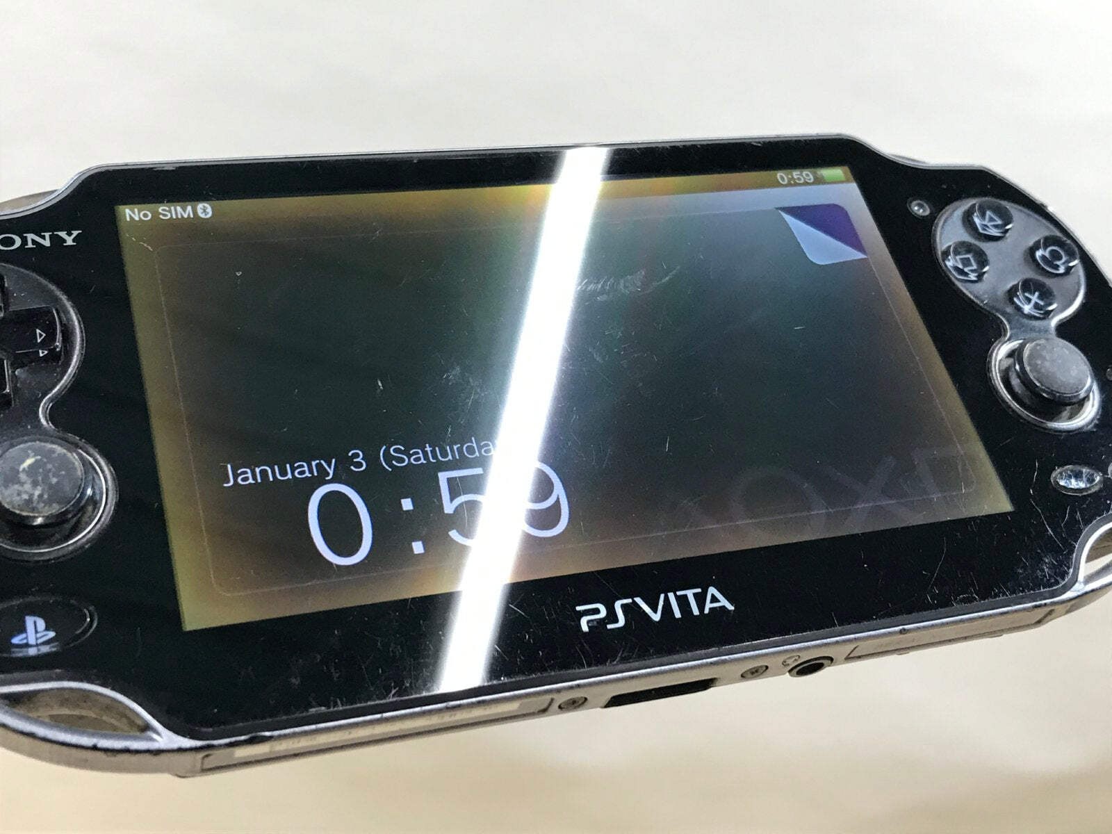 PS Vita PCH-1000 CRYSTAL BLACK Console Japan – With Defects GE1739