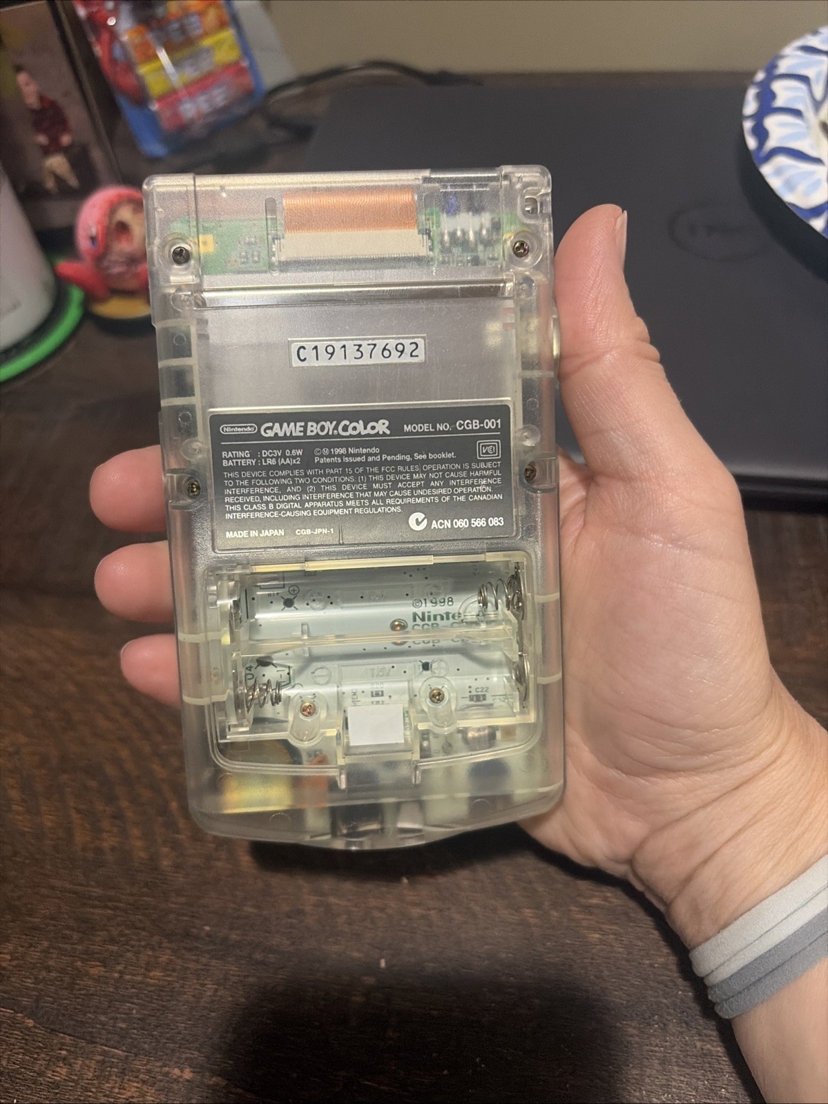 Japanese Nintendo Gameboy Color Crystal Clear Version Region Free Us Seller M