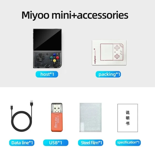 MIYOO Mini Plus Portable Retro Handheld Game Console V2 Mini+ 3.5 Inch IPS T