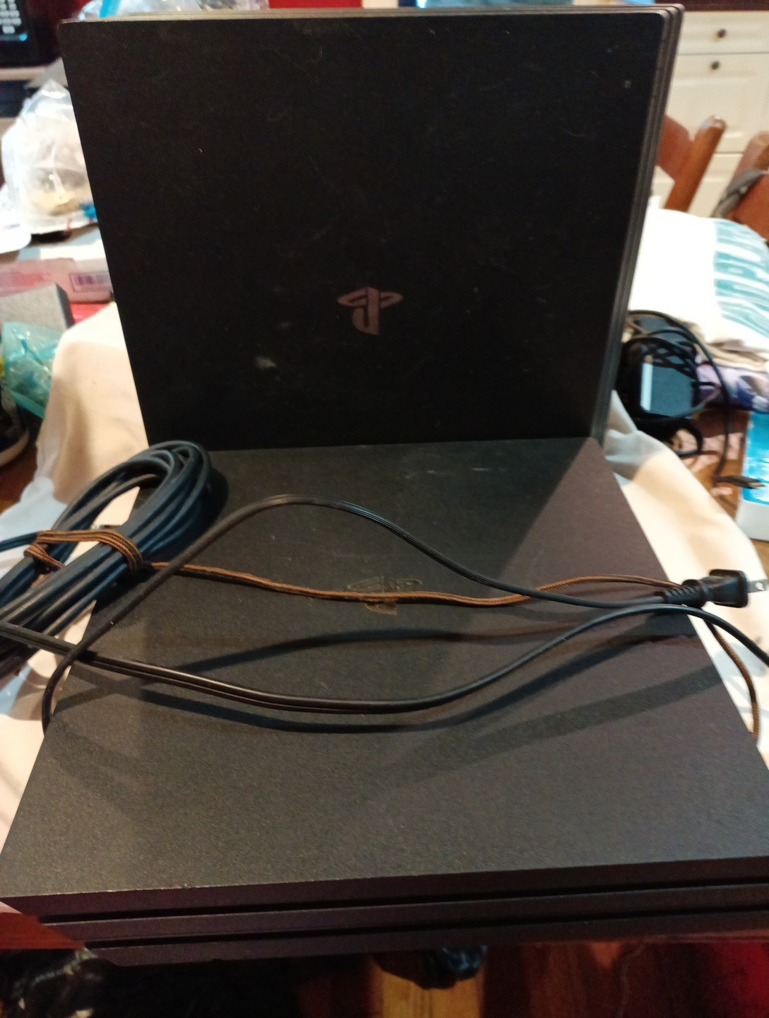 Set of 2 Sony PlayStations Both Power On Only 1 Power Cord and TV Cord. Untested