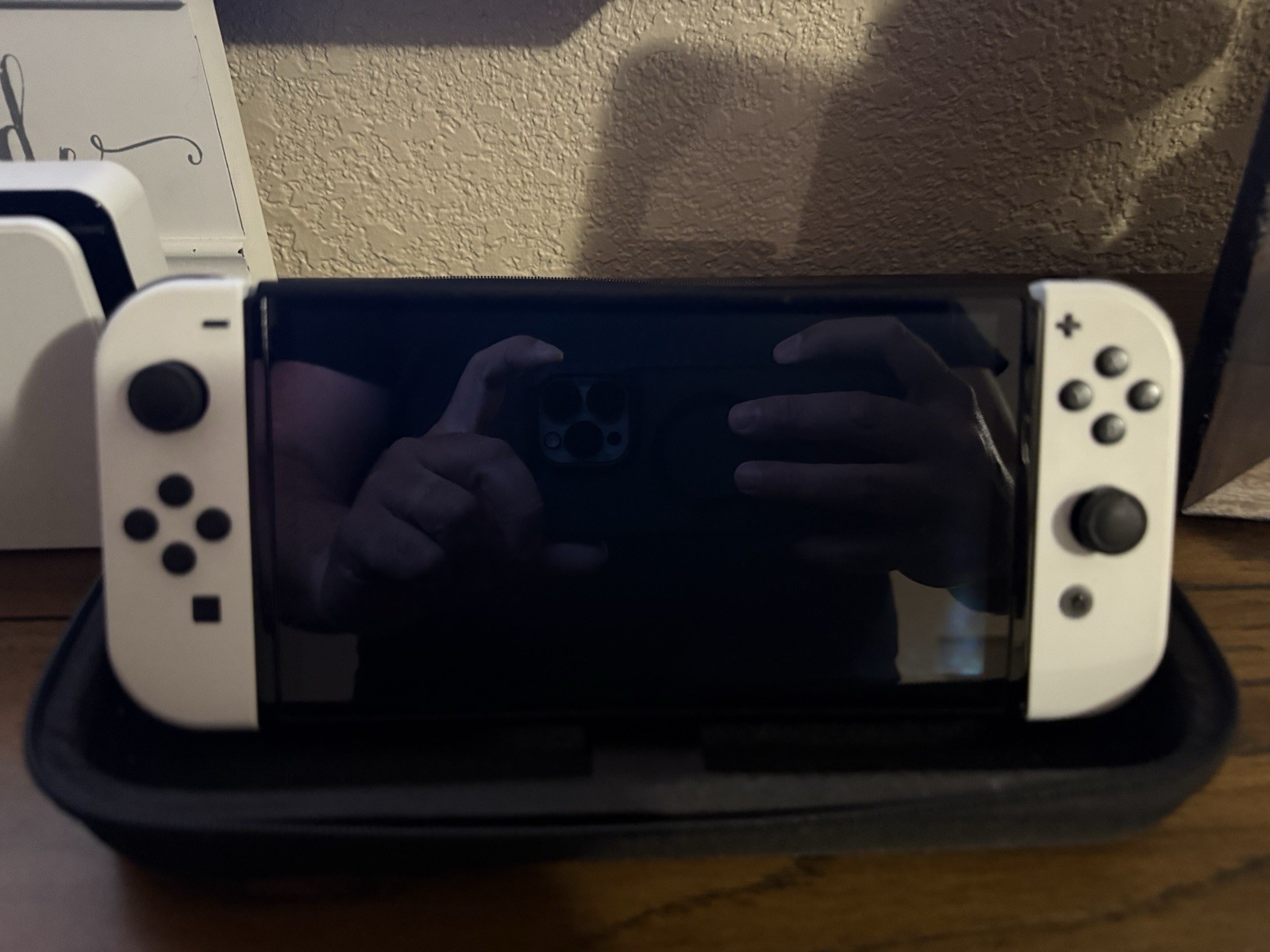 Nintendo Switch OLED White Console with Carrying Case, Dock, and Accessories