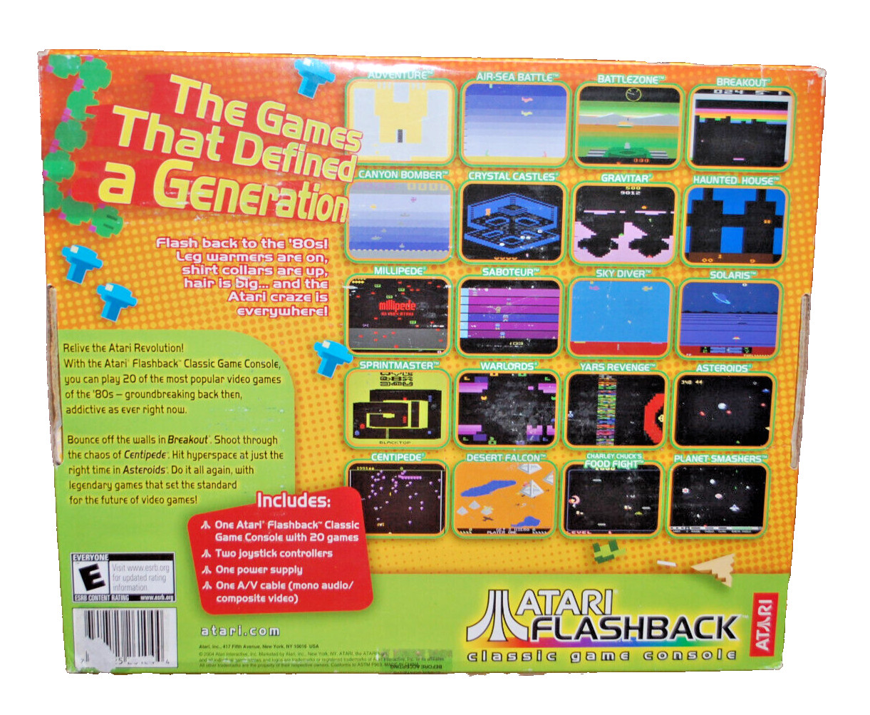 Atari Flashback Classic Game Console with 20 Built-In Games New T1595