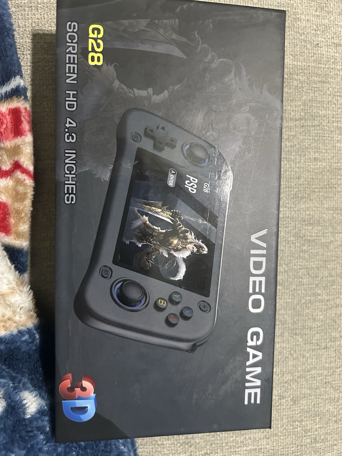 G28 Handheld Game Console 64GB 4.3″ HD IPS Screen PSP/PS/N64 3D Audio Black