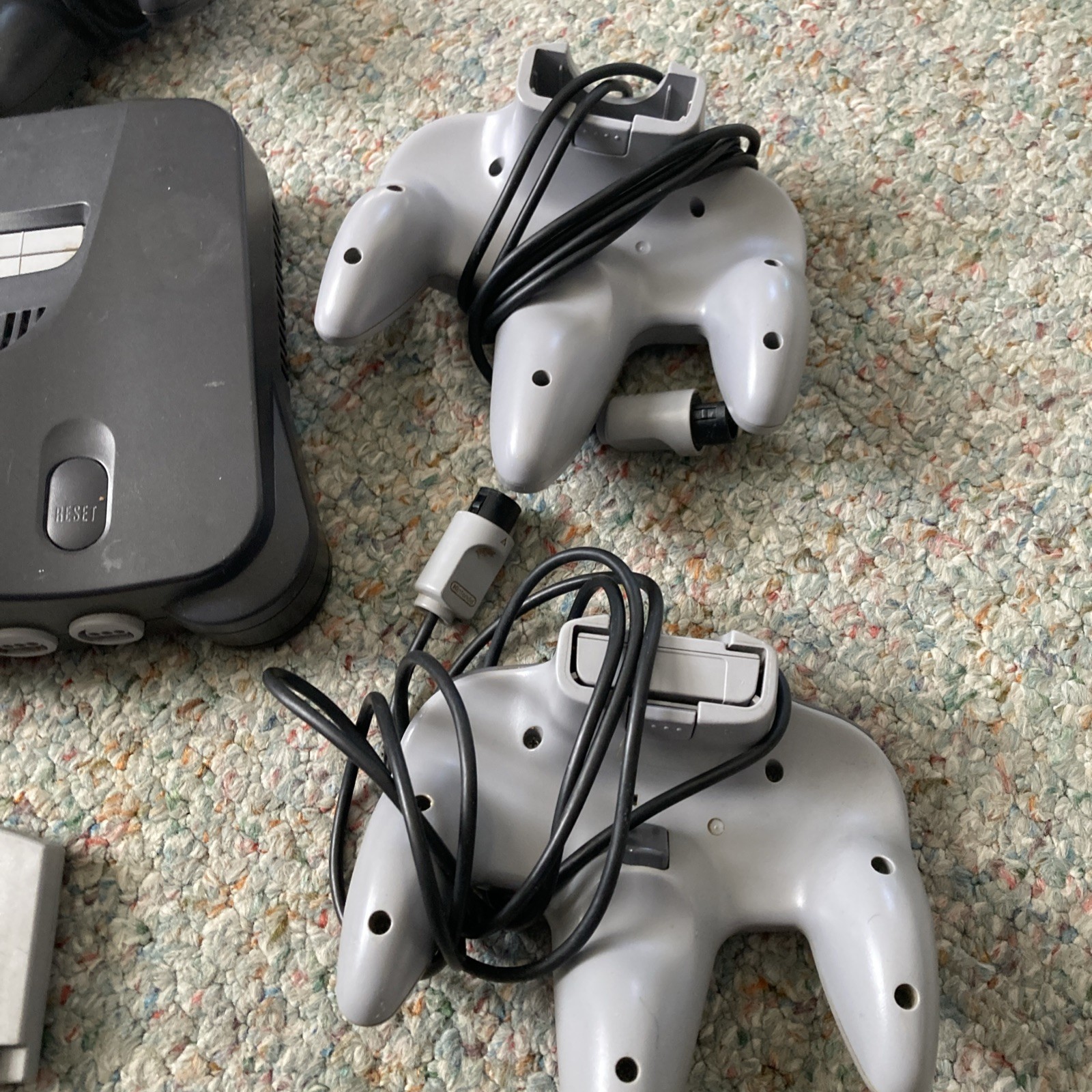 N64 Console + Expansion Pack + 5 Controllers Oem Nintendo + 4 Games UNTESTED