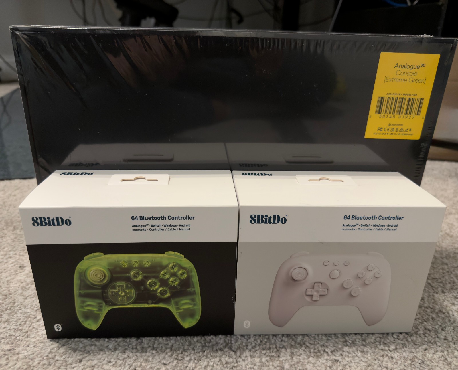 Analogue 3D Prototype Limited Edition Console Extreme Green N64 & 2 Controllers