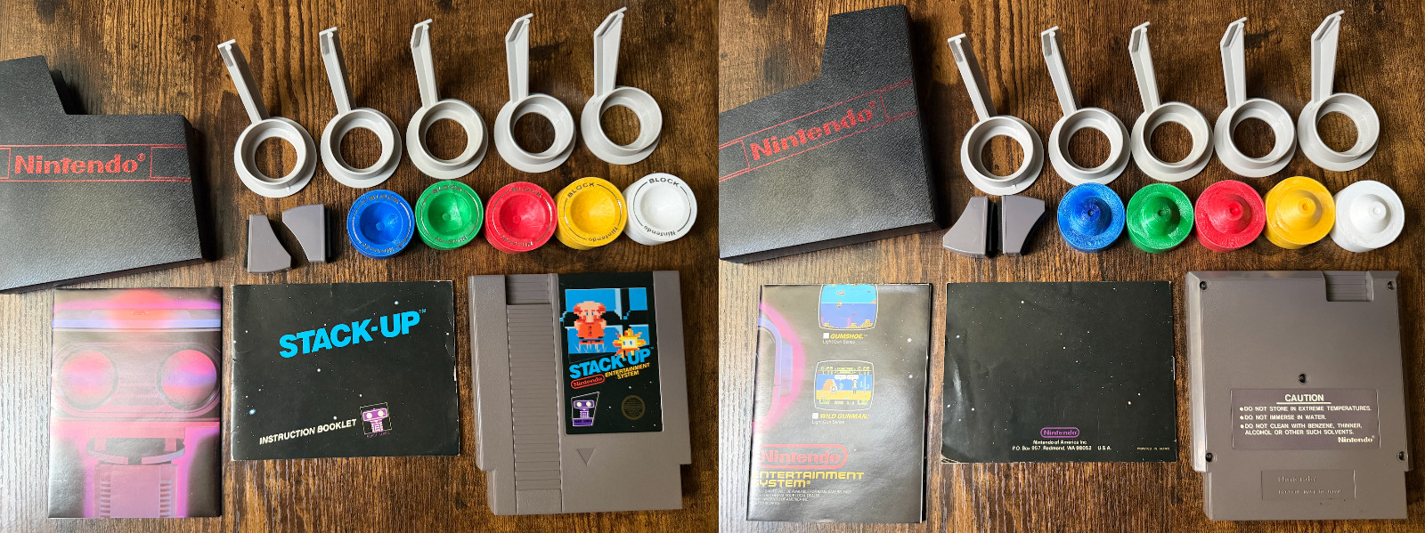 Stack-Up/Gyromite/Duck Hunt Nintendo NES complete box rob post-Deluxe Set system