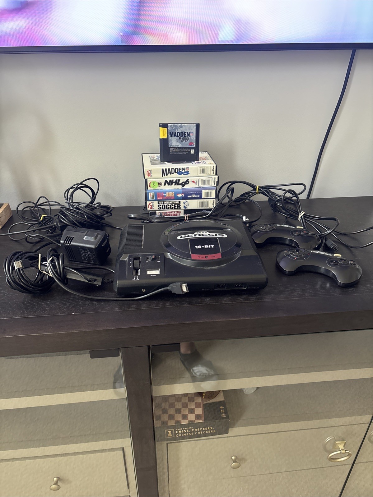 Sega Genesis One Bundle – 2 Controllers, 6 Games- Madden 95-96, FIFA Sports