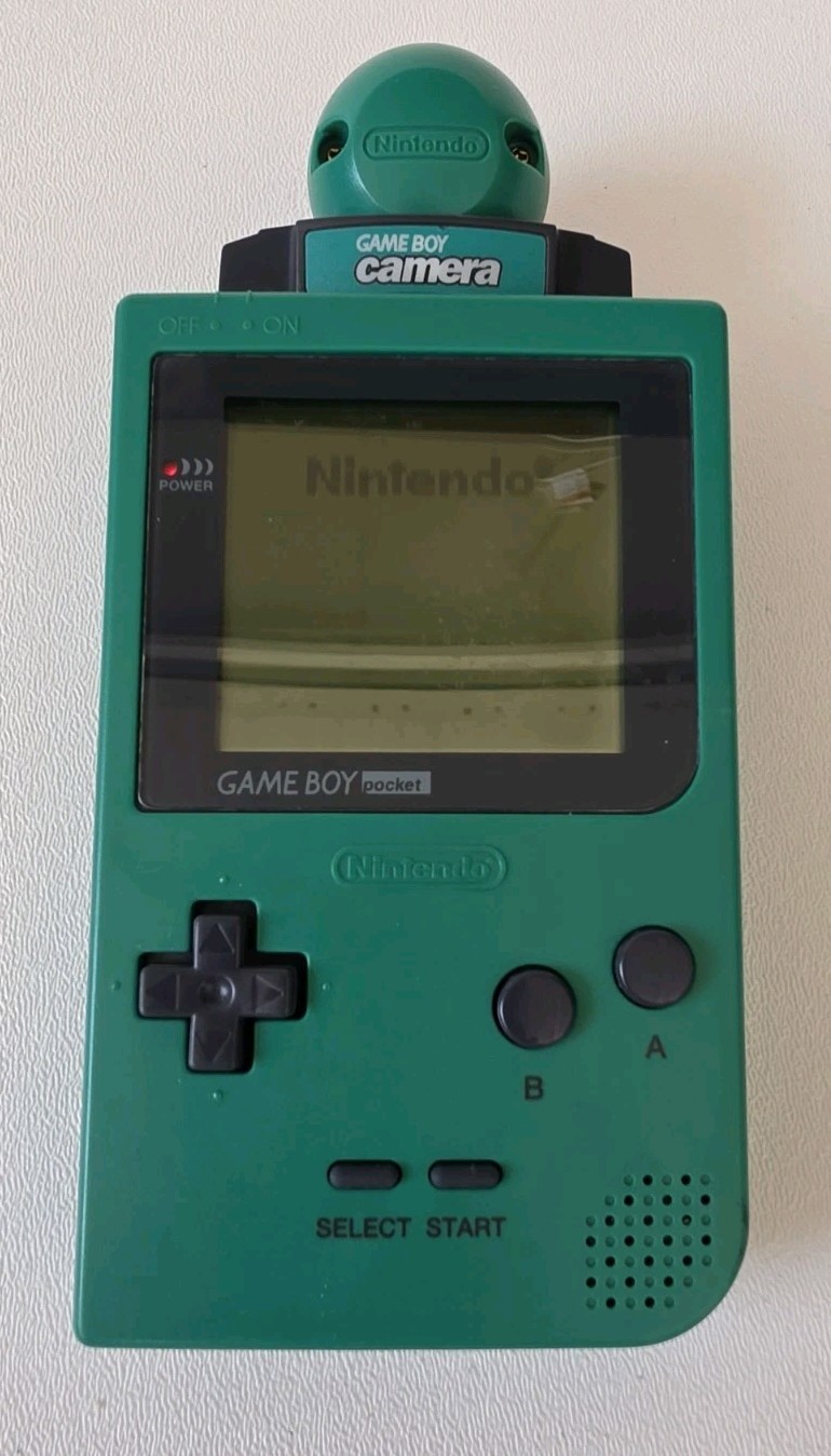 Nintendo Game Boy Pocket MGB-001 Green w/ Game Boy Camera Green Tested Working