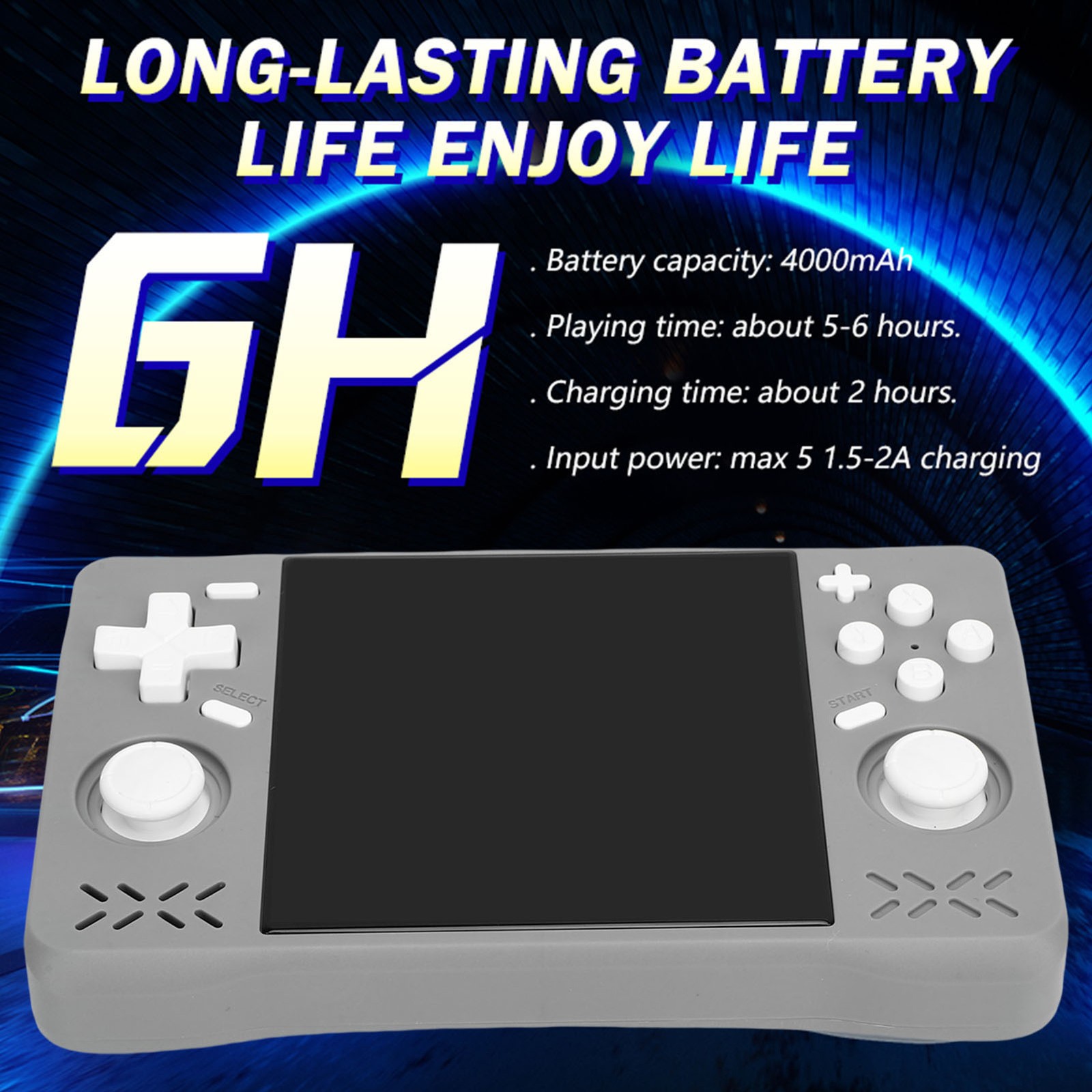 Retro Handheld Game Console 4in Screen 1.5GHz Portable Rechargeable Gaming GGAA