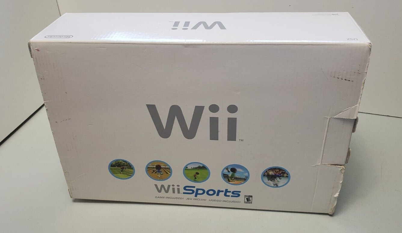 Nintendo Wii Console W/ Box, Controller & Power Cord. Tested And Working