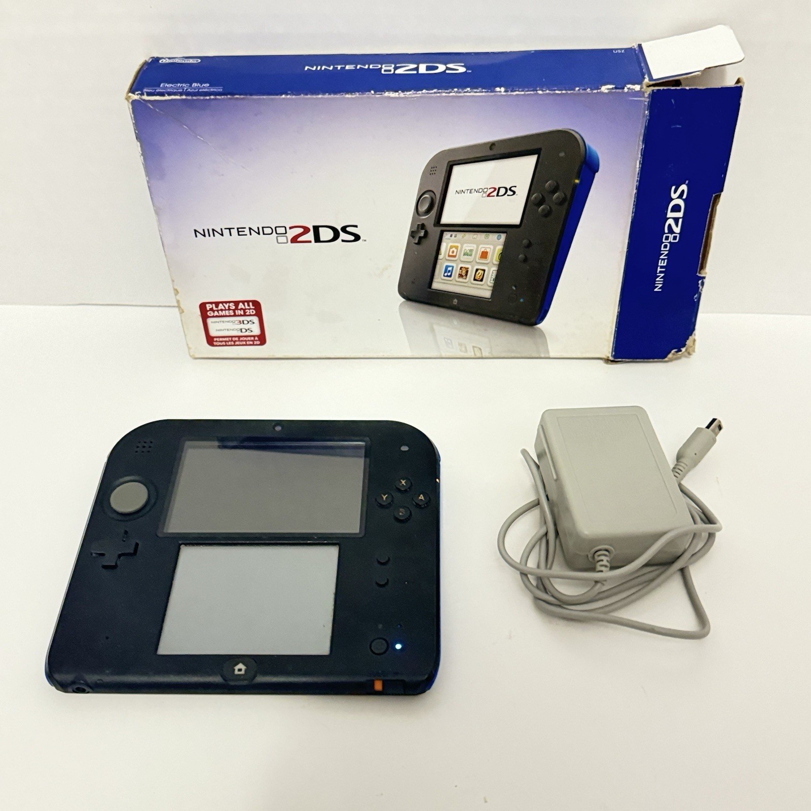 Nintendo 2DS Electric Blue Handheld With Box