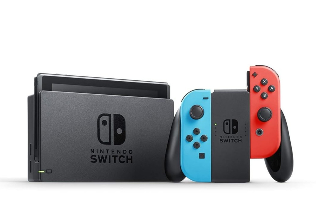 Nintendo Switch with Neon Blue and Neon Red Joy-Con (HAC-001-01)