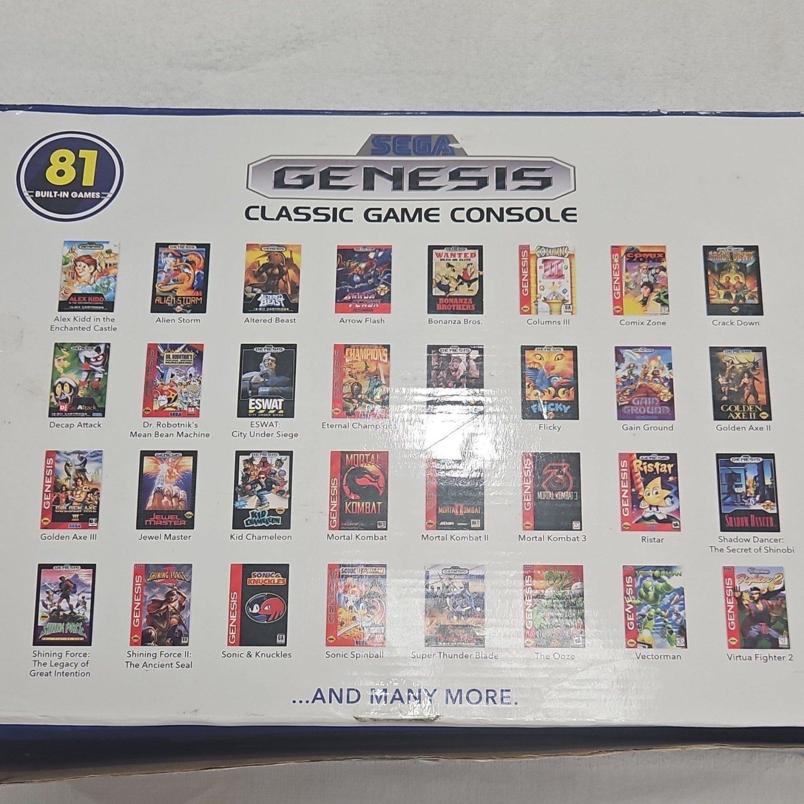 SEGA Genesis Classic Game Console Black 81 Games AV Cable Cartridge Slot