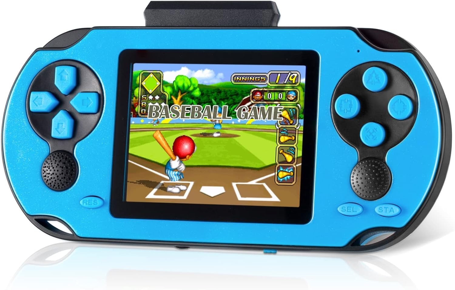 Children’s Handheld Gaming Console – 230 Retro Games, Rechargeable Battery, Blue