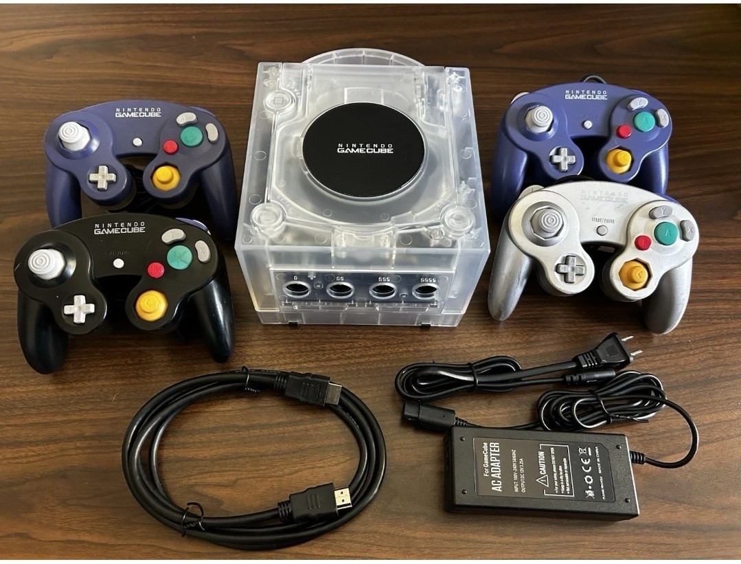 Nintendo GameCube Console CLEAR WHITE – HDMI Mod Pluto Llx 1-4 controller