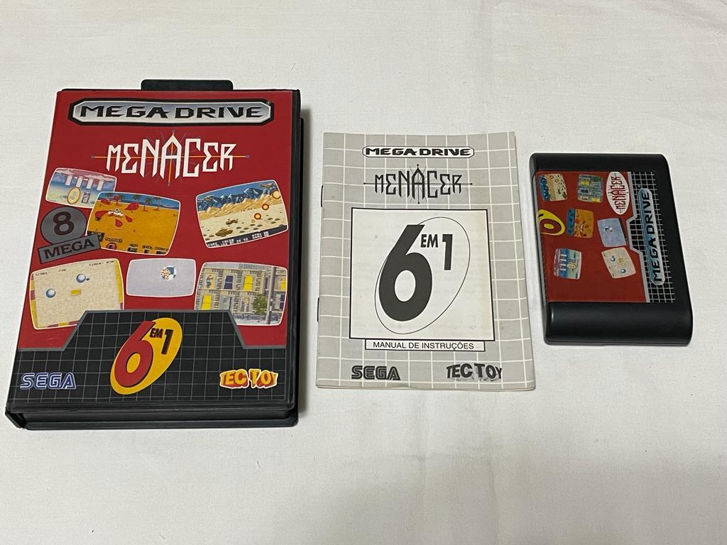 Sega Genesis : Menacer 6 in 1 Tectoy complete Box and manual