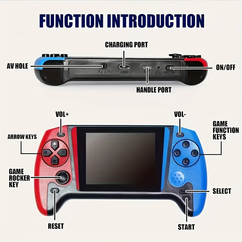Classic Handheld Gaming Console Featuring a 3.5-Inch Large Screen