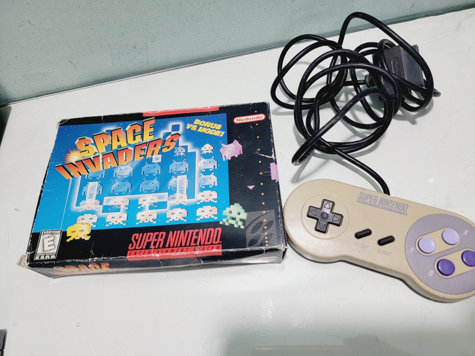 Super Nintendo System SNES Bundle Console with 7 Games 2 Controllers WORKS!
