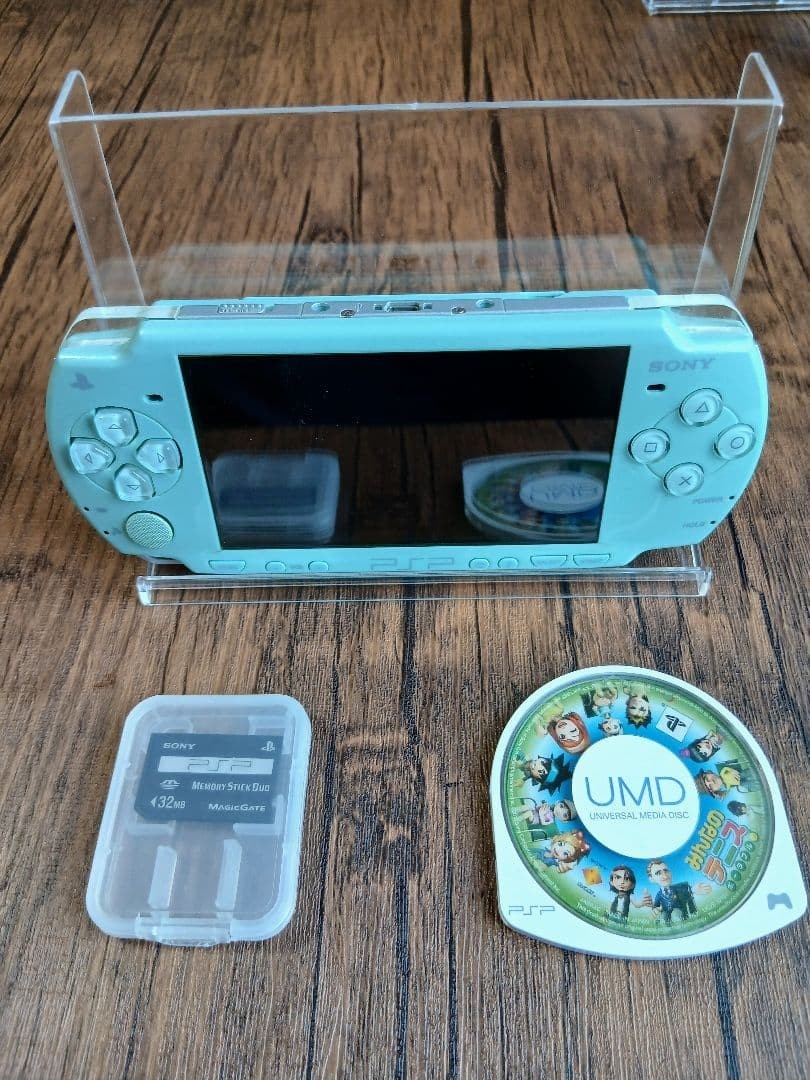 Excellent Sony PSP-2000 Console Mint Green Rare Color Region free Tested