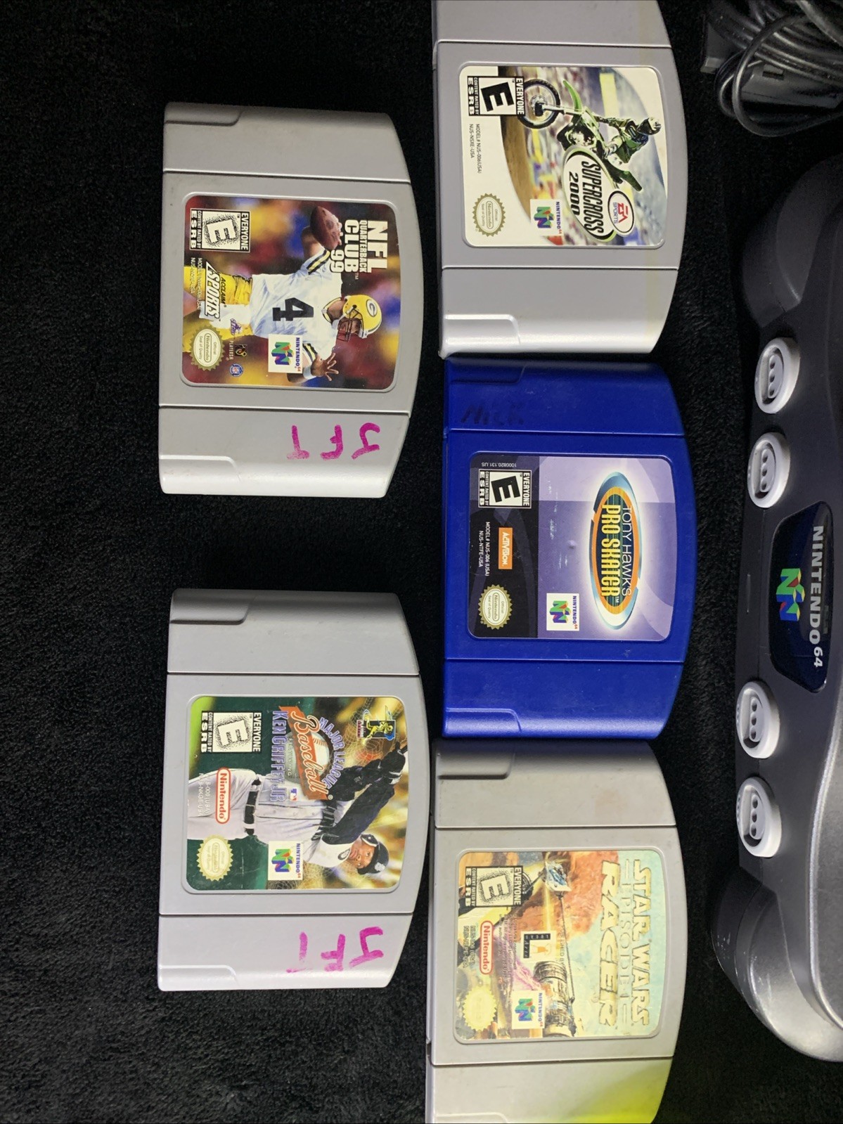 Nintendo 64 Console Bundle, 5 Games, 2 Controllers And Memory Card Tested.