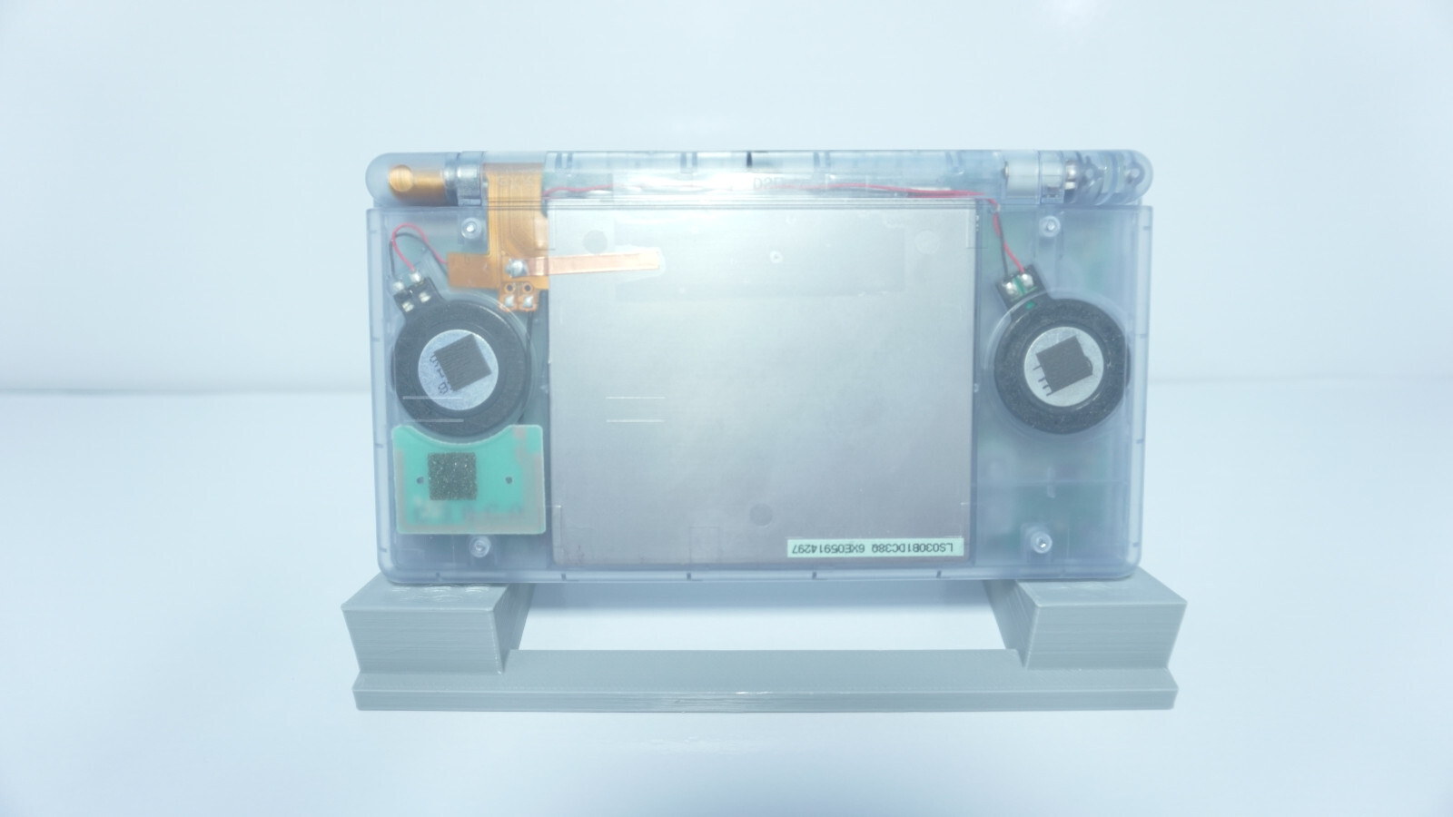 Nintendo DS Lite Transparent Clear Glacier Blue Handheld System with Charger