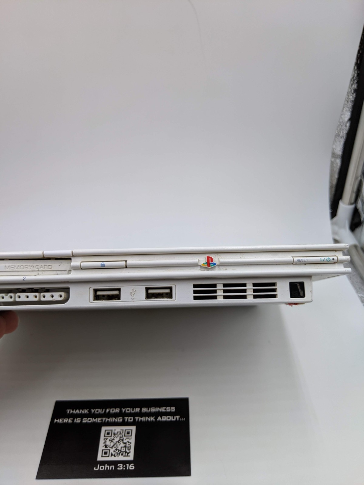 Sony PlayStation 2 Racing Pack Ceramic White Console FOR PARTS WON’T READ