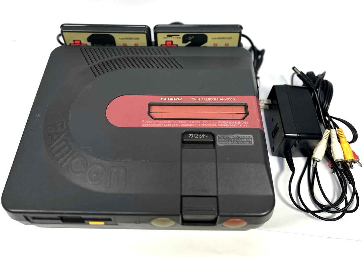 Sharp Twin Famicom console Set Black AN-500B New Belt Confirmed Operation